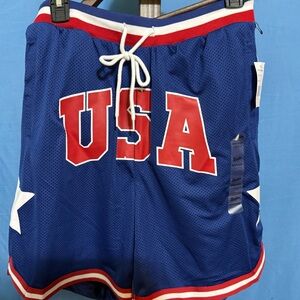 Brooklyn Mesh Blue USA Athletic Shorts